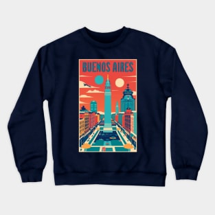 A Vintage Travel Art of Buenos Aires - Argentina Crewneck Sweatshirt